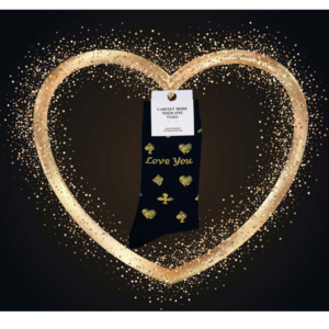 Love You Socks — Romantic Gold Accents